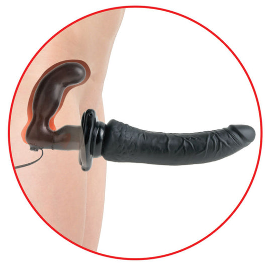 Vibracijski strap-on pas z dvojnim dildom Fetish Fantasy Deluxe