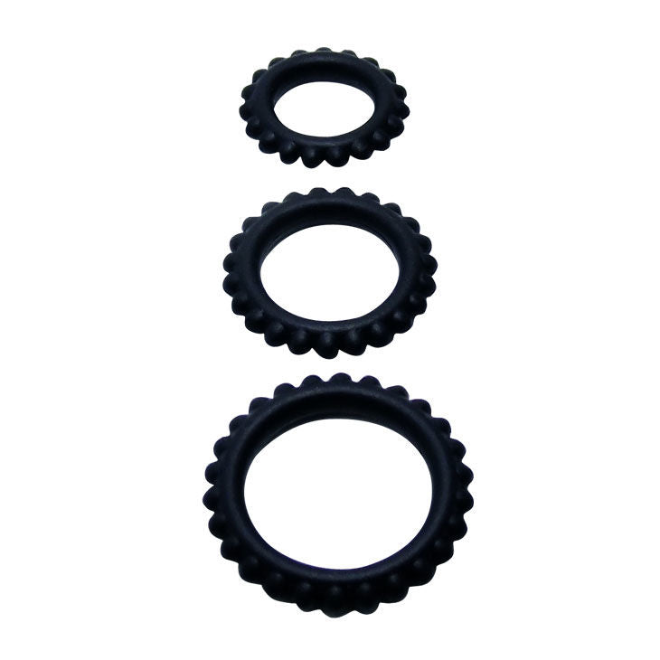 BAILE - TITAN SET 3PCS PETELINJI OBROČEK ČRN 2.8 + 2.4 + 1.9 CM