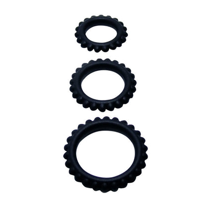BAILE - TITAN SET 3PCS PETELINJI OBROČEK ČRN 2.8 + 2.4 + 1.9 CM