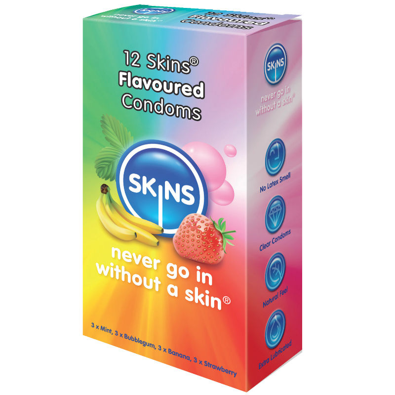 Kondomi Skins Flavours, 12 kos