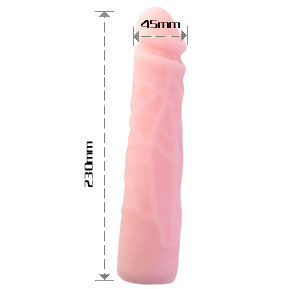 BAILE - REALISTIČEN SILIKONSKI DILDO NA DOTIK KOŽE 23 CM