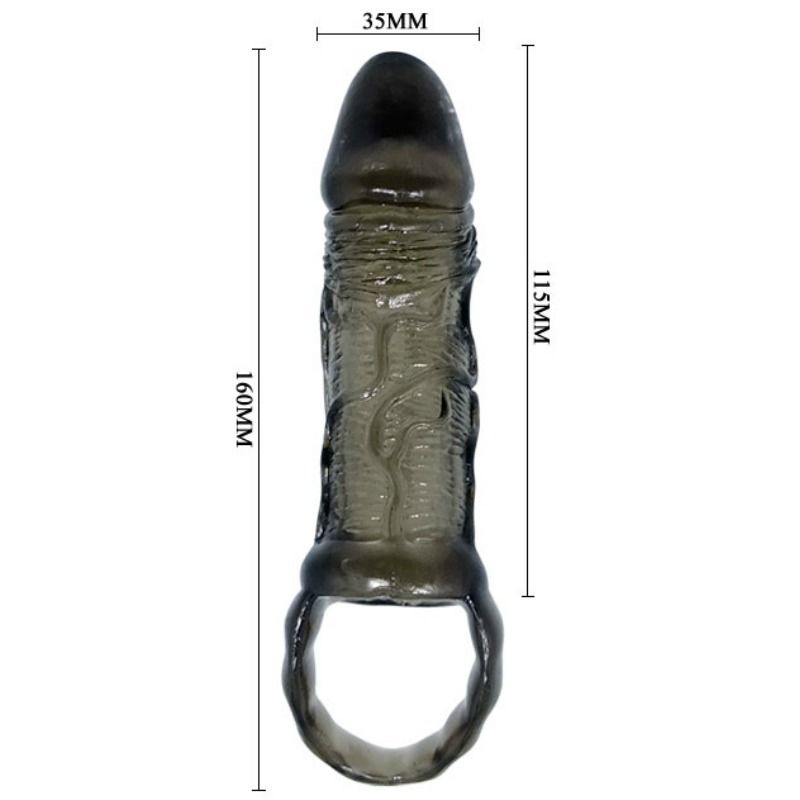BAILE - PODALJŠEK ZA PENIS S TRAKOM ZA TESTISE 11,5 CM