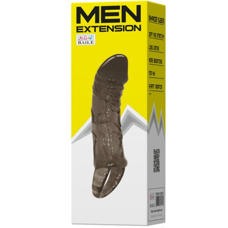 BAILE - PODALJŠEK ZA PENIS S TRAKOM ZA TESTISE 11,5 CM