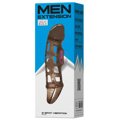 BAILE - PODALJŠEK ZA PENIS Z VIBRACIJO IN TRAKOM 13,5 CM