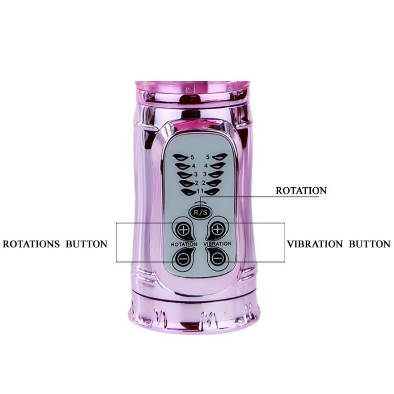 BAILE - AKUMULATORSKI VIBRATOR Z VRTENJEM IN UTRIPAJOČIM STIMULATORJEM MASLENE MIŠICE