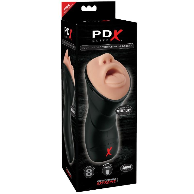 PDX ELITE - VIBRACIJSKI STROKER ZA GLOBOKO GRLO