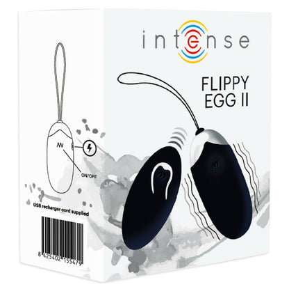INTENSE - VIBRACIJSKO JAJCE FLIPPY II Z DALJINSKIM UPRAVLJALNIKOM ČRNO