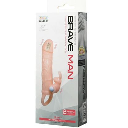 BAILE - POKROVČEK ZA PENIS Z ZAJCEM IN DVOJNIM MOTORJEM 16,5 CM