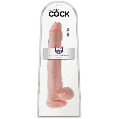 KRALJEVSKI KURAC - DILDO Z JAJČKI 35,6 CM MESA