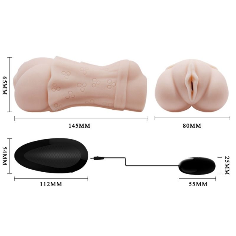 NORI BIK - VODNA KOŽA VAGINA MASTURBATOR Z VIBRIRAJOČO KROGLO 2