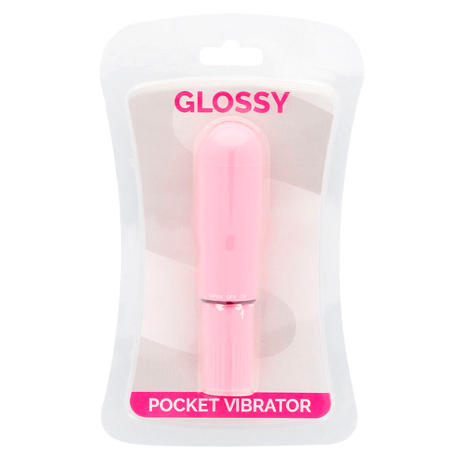 Manjši vibrator Glossy - Pocket Vibrator, svetlo roza