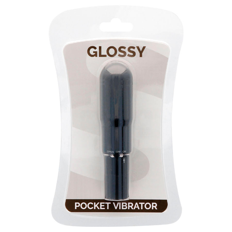 Manjši vibrator Glossy - Pocket vibrator, črna