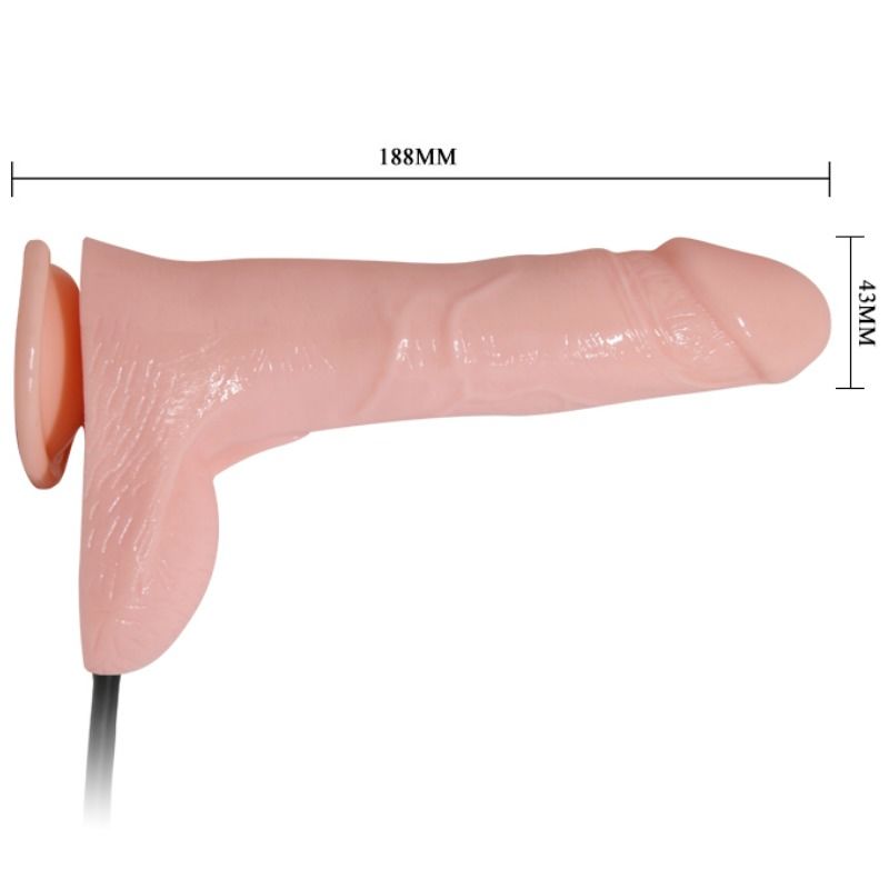 BAILE - REALISTIČNI VIBRIRAJOČI IN NAPIHLJIVI DILDO 18,8 CM