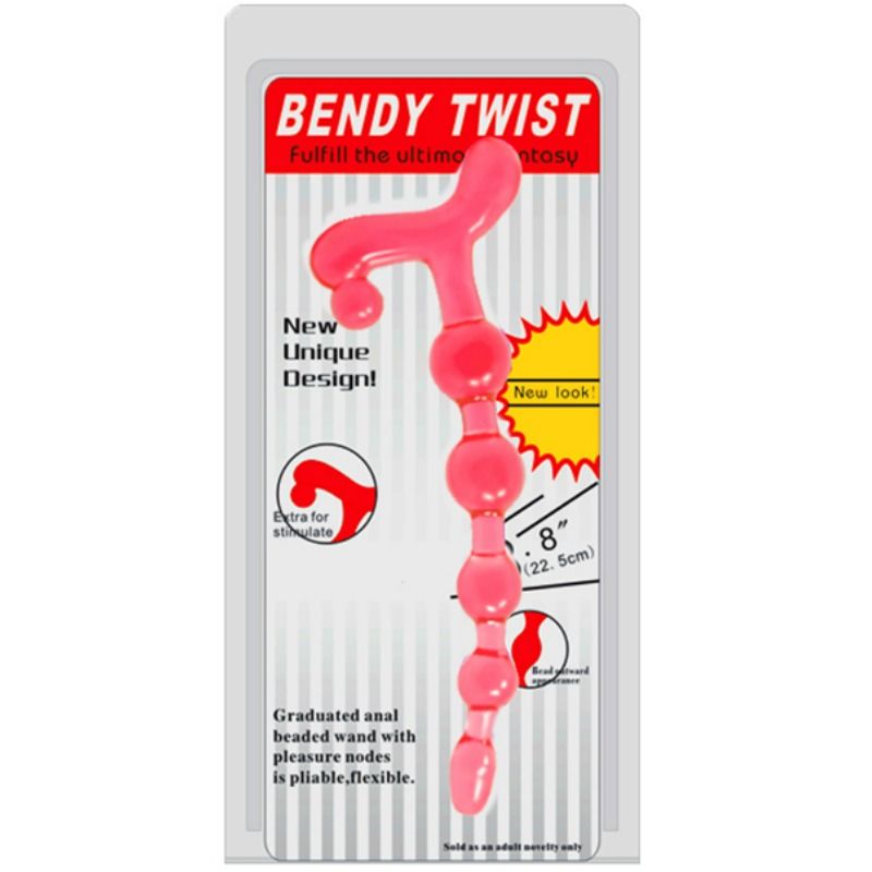 Analne kroglice Baile - Bendy Twist, rdeča