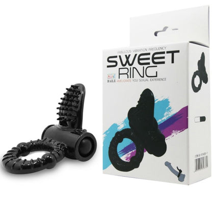 BAILE - VIBRACIJSKI OBROČEK SWEET RING S TEKSTURIRANIM ZAJČKOM