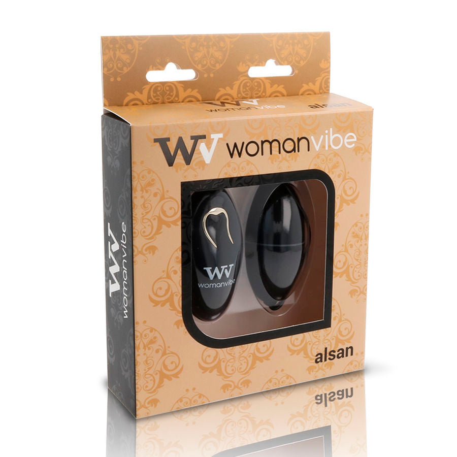 WOMANVIBE - DALJINSKI UPRAVLJALNIK ZA JAJCA ALSAN ČRNA SILIKONSKA ČRNA