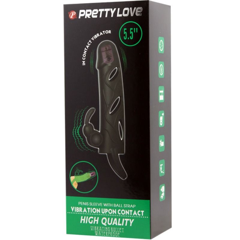 PRETTY LOVE - SILIKONSKA PREVLEKA Z VIBRACIJO 14 CM 2.0