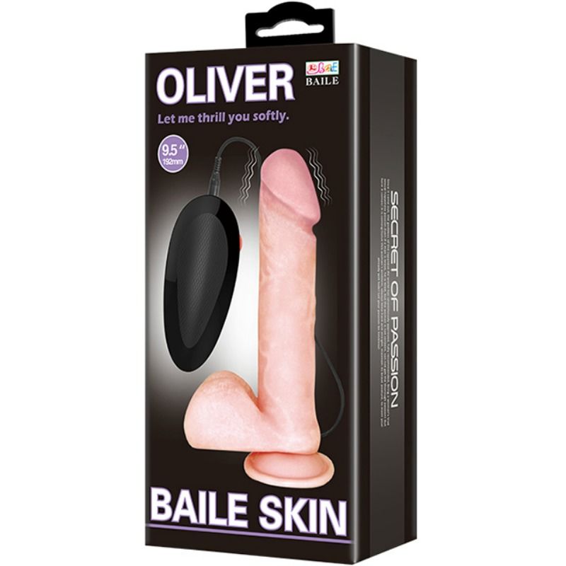 BAILE - OLIVER REALISTIČNI DILDO Z VIBRACIJO