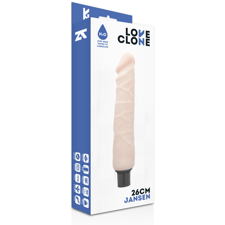 LOVECLONE - JANSEN SAMOMASAŽNI VIBRATOR 26 CM -O- 4,2 CM