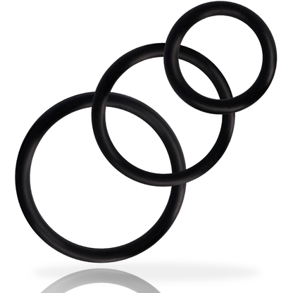 Komplet obročkov za penis Addicted Toys - Rings Set, črna