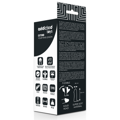 Podaljšek za penis Addicted Toys - 16 cm, bež
