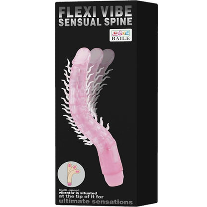 BAILE - FLEXI VIBE SENSUAL SPINE UPOGLJIV VIBRACIJSKI DILDO LILA 23,5 CM