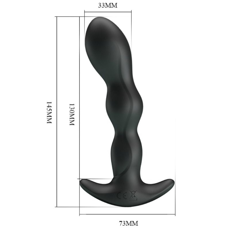 Analni vibrator Pretty Love - Yale, črna