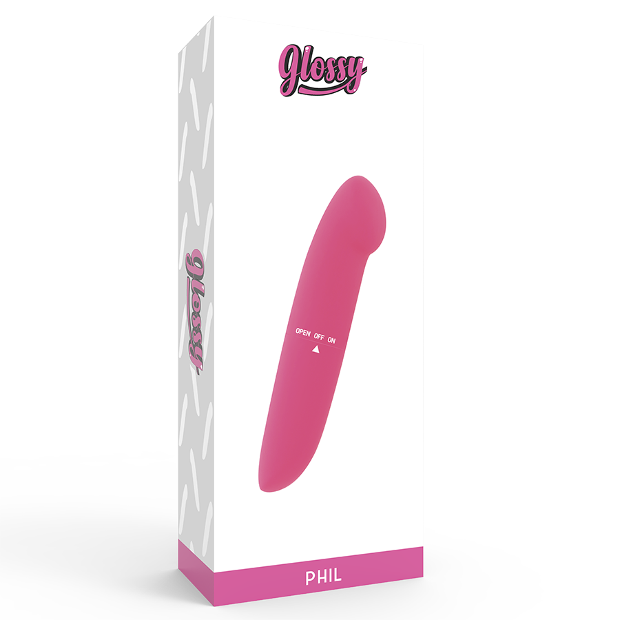 Manjši vibrator Glossy - Phil, roza