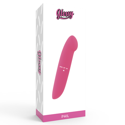 Manjši vibrator Glossy - Phil, roza
