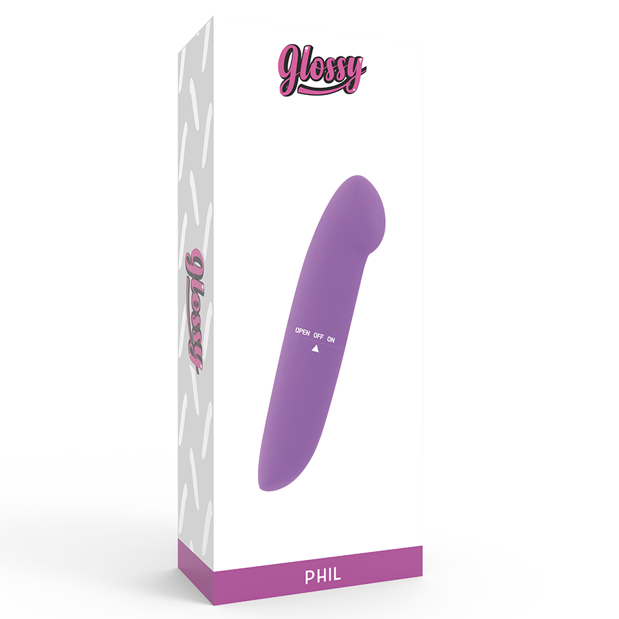 Manjši vibrator Glossy - Phil, vijolična