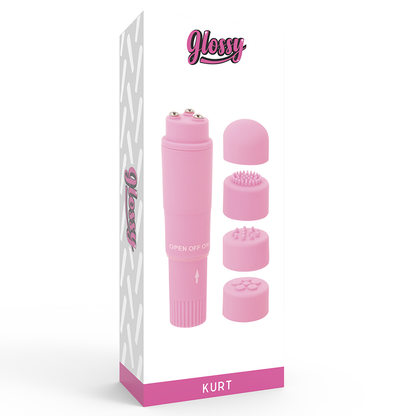 Manjši vibrator Glossy - Kurt, roza