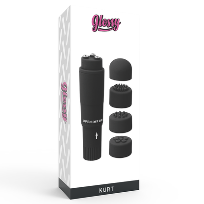 Manjši vibrator Glossy - Kurt, črna