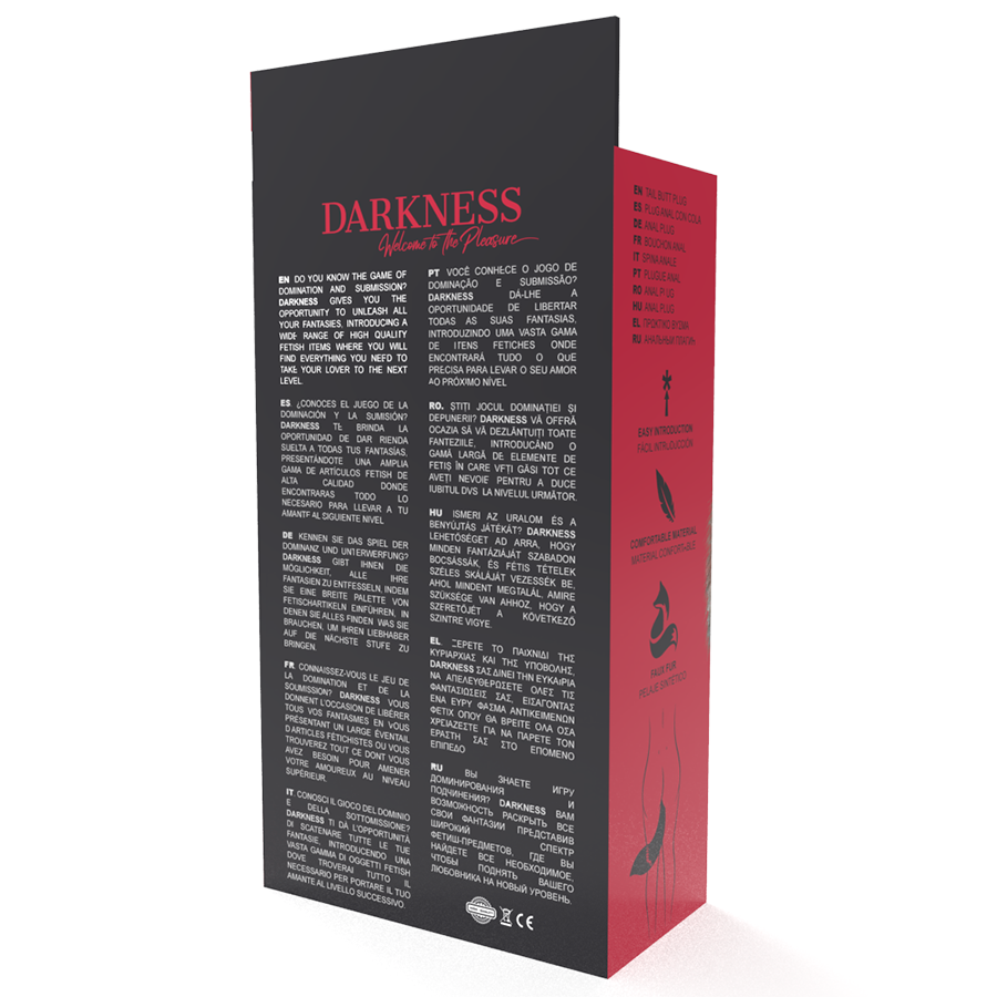 Analni čep z lisičjim repom Darkness, rjava
