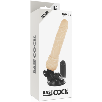 BASECOCK - REALISTIČNI VIBRATOR NA DALJINSKO UPRAVLJANJE MESO 19,5 CM -O- 4 CM