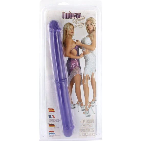 SEVEN CREATIONS - DVOJNI PENIS 30 CM VIJOLIČNA