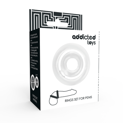 Obroček za penis Addicted Toys - Potenz C-Ring, prozorna
