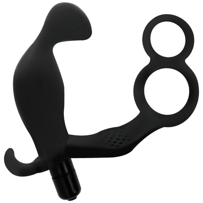Analni čep z dvojnim obročkom za penis Addicted Toys 2