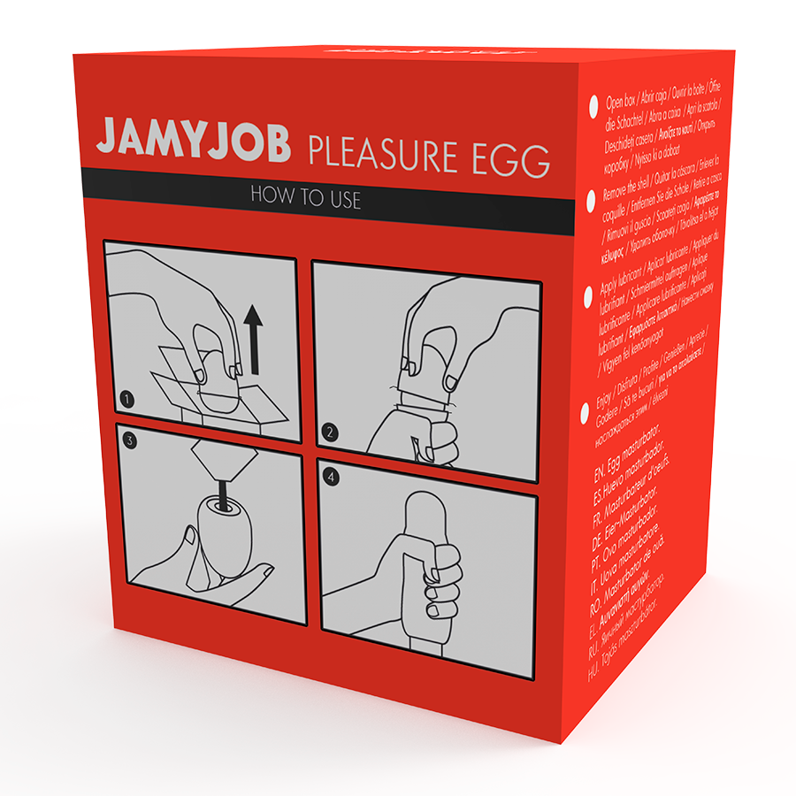 JAMYJOB - JAJČNI MASTURBATOR RDEČA RAZLIČICA DISCRETT