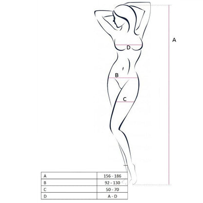 PASSION - WOMAN BS054 WHITE BODYSTOCKING ONE SIZE