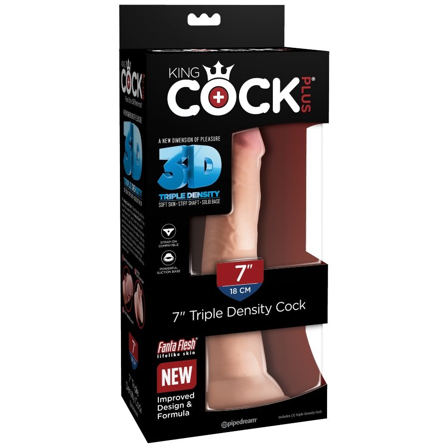 KING COCK - DILDO S TROJNO GOSTOTO 18 CM