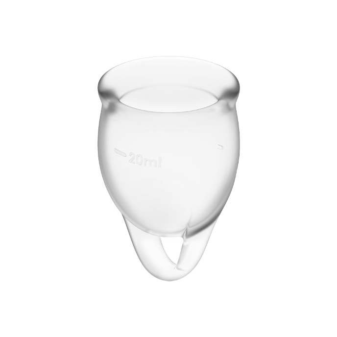 Menstrualna skodelica Satisfyer - Feel Confident, 2x temno modra