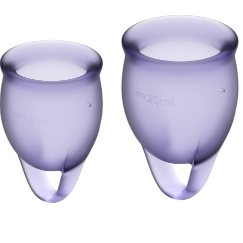 Menstrualna skodelica Satisfyer - Fell Confident, 2x vijolična