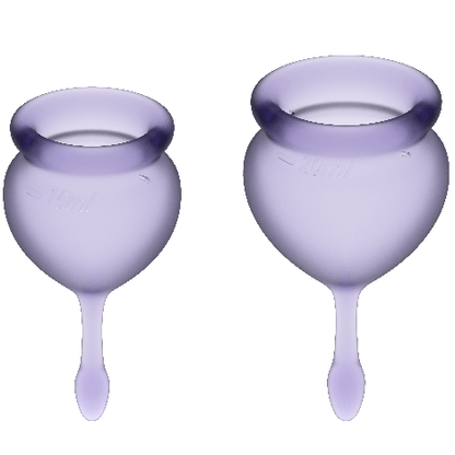 Menstrualna skodelica Satisfyer - Feel Good, 2x temno modra