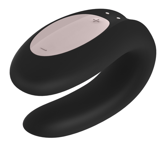 Vibrator za pare z aplikacijo Satisfyer - Double Joy, črna