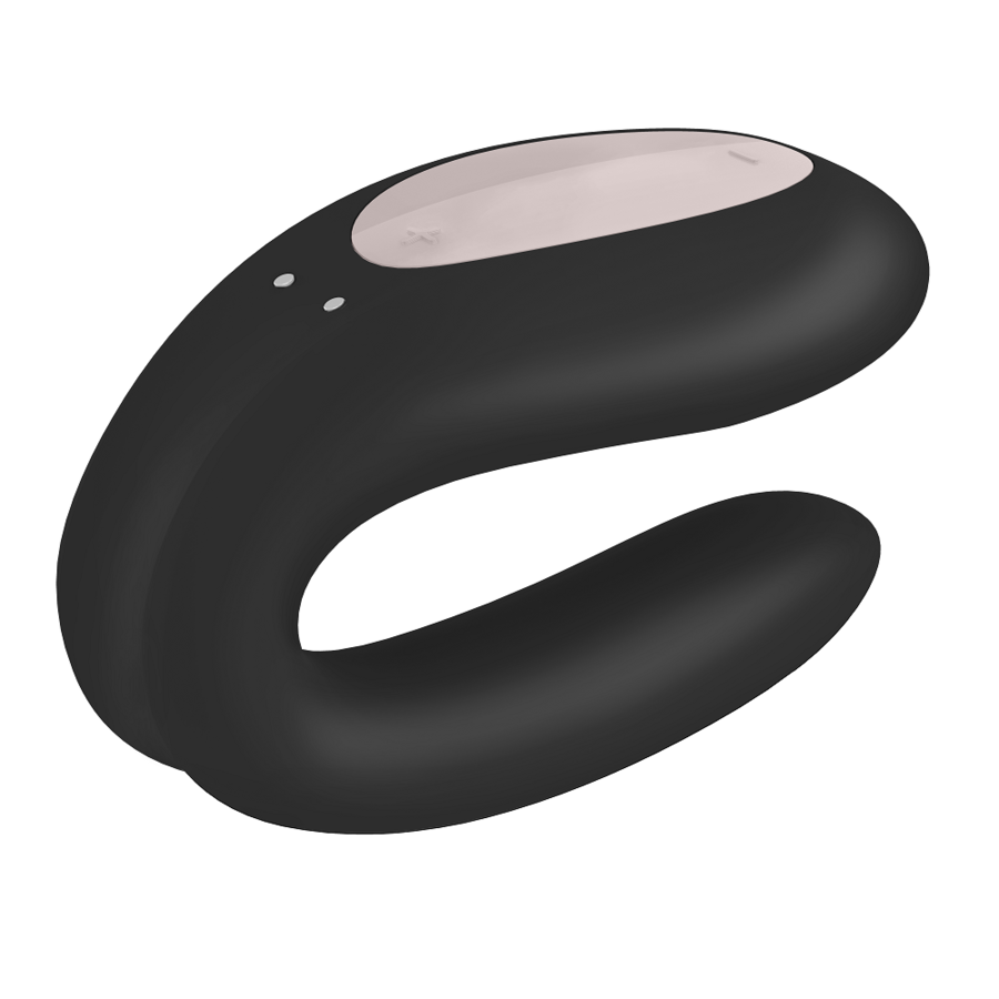 Vibrator za pare z aplikacijo Satisfyer - Double Joy, črna