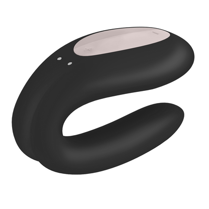 Vibrator za pare z aplikacijo Satisfyer - Double Joy, črna