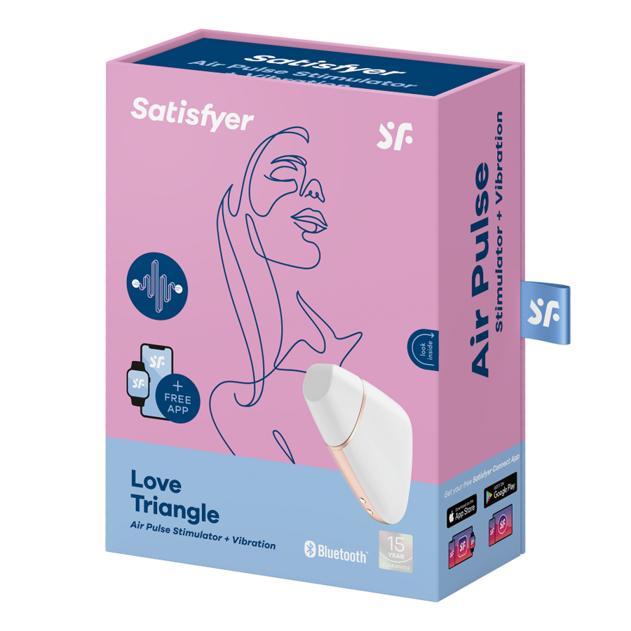 Stimulator klitorisa Satisfyer - Love Triangle, črna