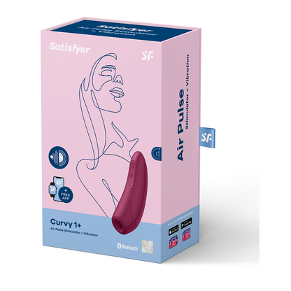 Stimulator klitorisa Satisfyer - Curvy 1+, bordo