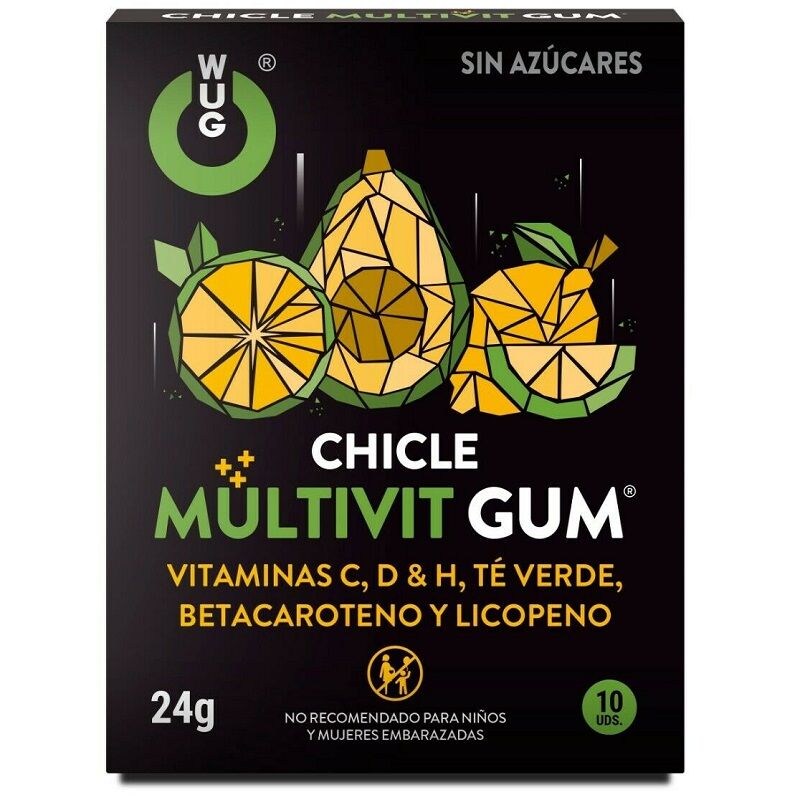 Multivitamin čigumiji Wug Gum, 10 kos