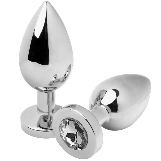 Analni čep s kristalom Metal Hard M, 7.6 cm